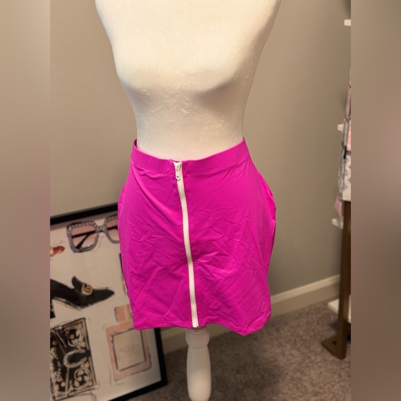 Skims Women's Sporty Zipper Swim Mini Skirt Hibiscus CU-SKT-3024 Size 2X NWT - Picture 3 of 6
